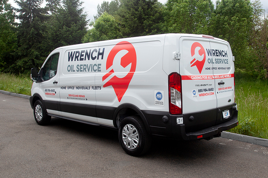Partial Vehicle Wrap for Wrench - Back